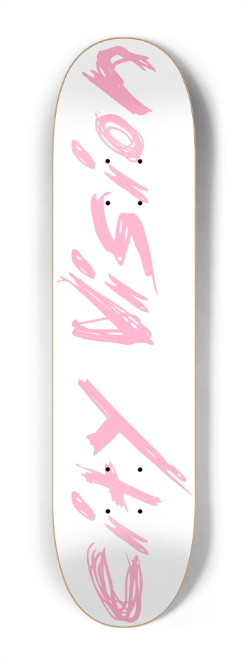 White and Pink Name Mini 7.25 7-1/4 Mini/Kid Skateboard
