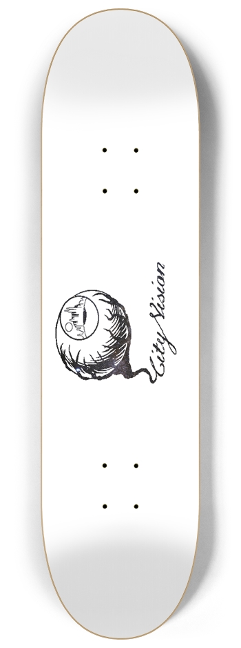 White and Stars Logo 8.25 8-1/4 Skateboard Deck