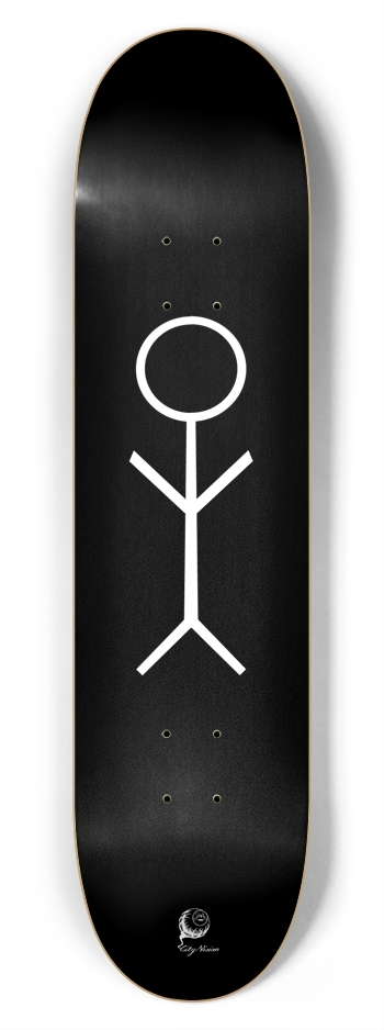 Stick Figure Black 7.75 7-3/4 Skateboard Deck