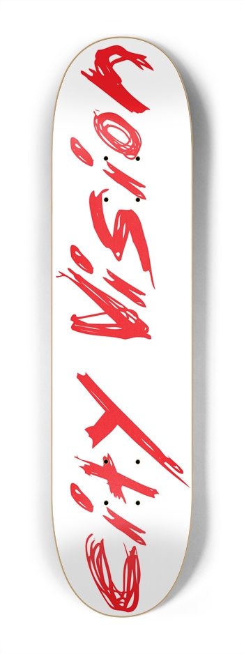 White and Red Name Mini 7.25