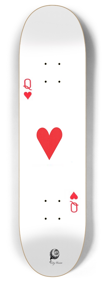 Queen of Hearts 8.00 8 Inch Skateboard Deck