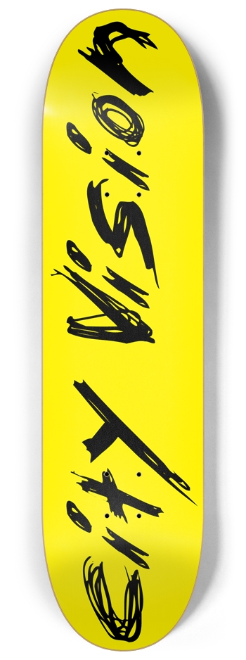 Yellow and Black Name 8.25 8-1/4 Skateboard Deck
