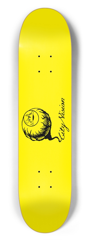 Yellow and Black Logo 7.50 7-1/2 Skateboard Deck