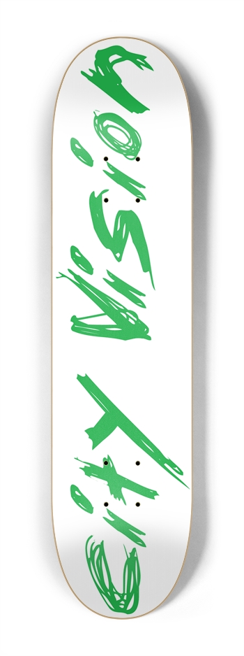 White and Green Name Mini 7.25 7-1/4 Mini/Kid Skateboard