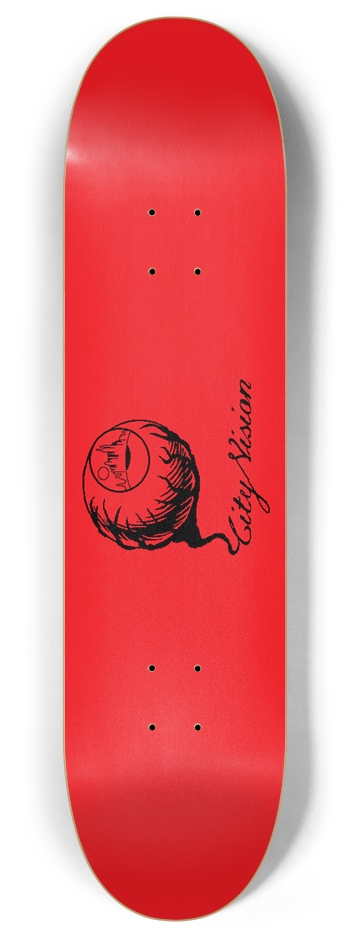 Red and Black Logo 8.00 8 Inch Skateboard Deck