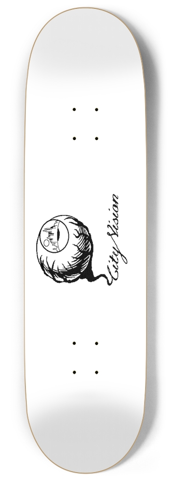 White and Black Logo 9.00 9 Inch Skateboard