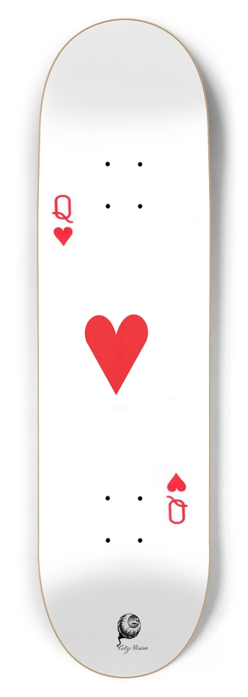 Queen of Hearts 8.75 8-3/4 Inch Skateboard