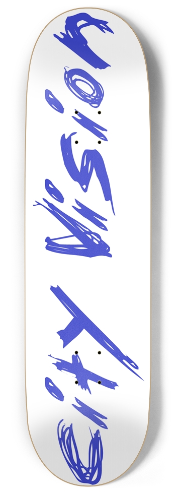 White and Blue Name 9.00 9 Inch Skateboard