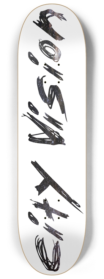 White and Stars Name 8.25 8-1/4 Skateboard Deck