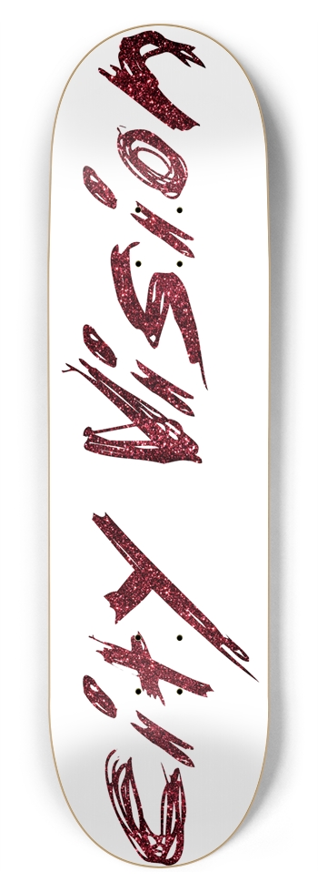 White and Red Glitter Name 8.75