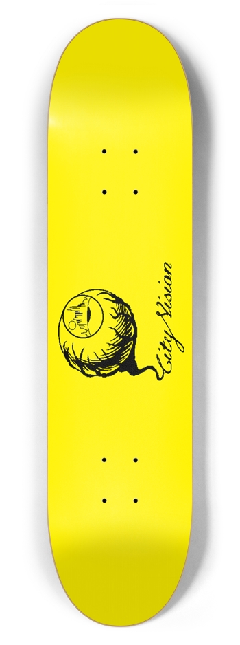 Yellow and Black Logo 7.62 7-5/8 Skateboard Deck