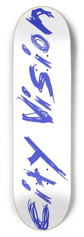 White and Blue Name 8.75 8-3/4 Inch Skateboard