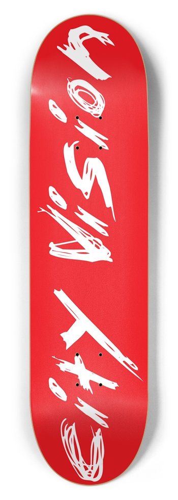 Red And White Name 8.50 8-1/2 Skateboard Deck