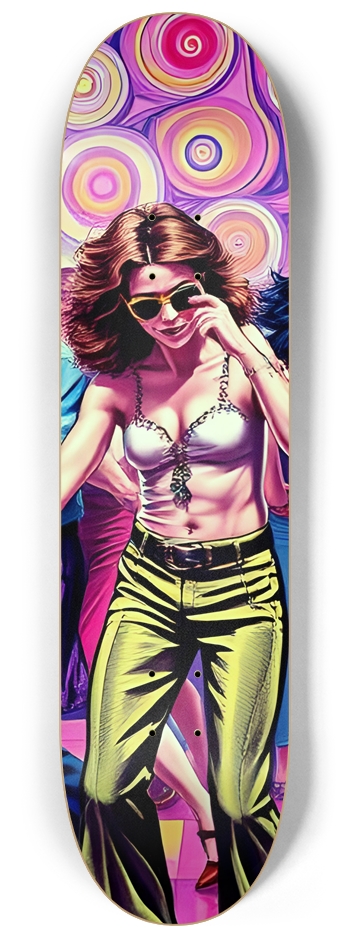 Airbrush Psychedelic Disco 0002 8-1/4 Skateboard Deck