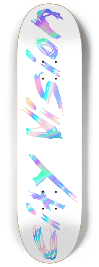 White and Rainbow Name 8.25