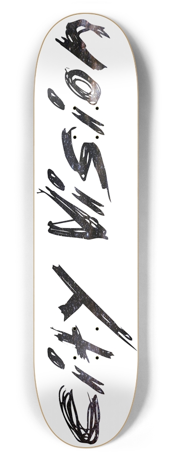 White and Stars Name 7.62 7-5/8 Skateboard Deck