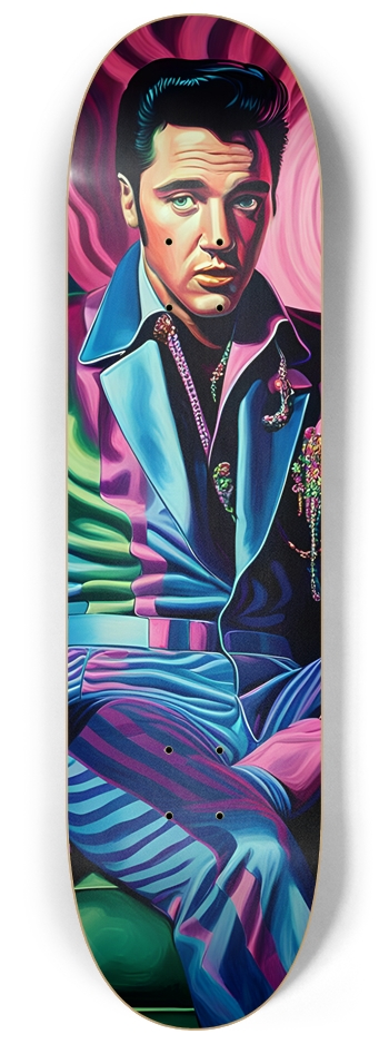 Psychedelic Black Light Singer 0003 8-1/4 Skateboard Deck