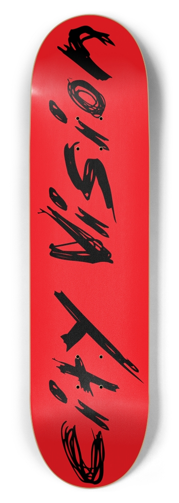 Red And Black Name 8.50 8-1/2 Skateboard Deck