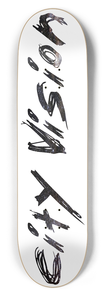 White and Stars Name 8.50 8-1/2 Skateboard Deck