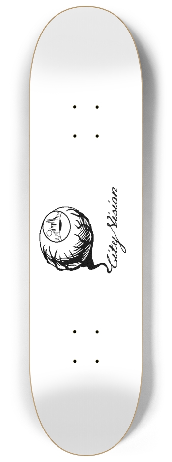 White and Black Logo 8.25 8-1/4 Skateboard Deck