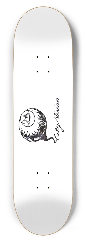 White and Stars Logo 8.75 8-3/4 Inch Skateboard