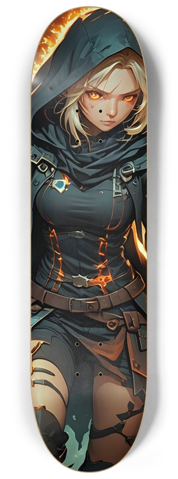 Fiery Hooded Blond Assassin 0002