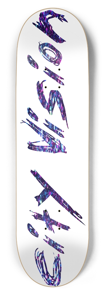 White and Dark Rainbow Glitter Name 8.75 8-3/4 Inch Skateboard