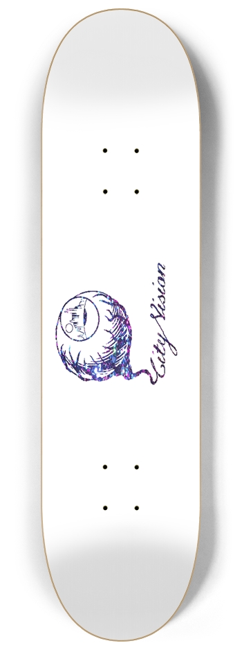 White and Dark Rainbow Gliter Logo 8.25 8-1/4 Skateboard Deck
