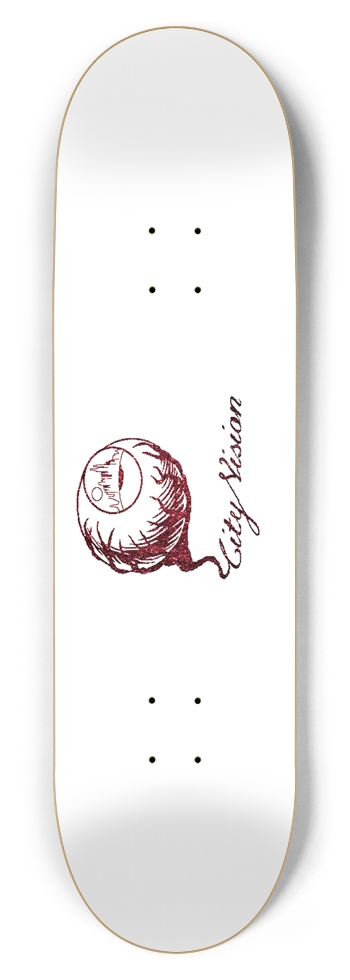 White and Red Glitter Logo 8.75