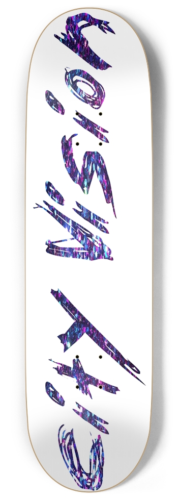 White and Dark Rainbow Glitter Name 9.00 9 Inch Skateboard