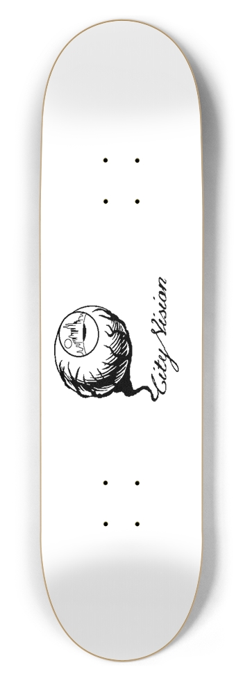 White and Black Logo 8.50 8-1/2 Skateboard Deck