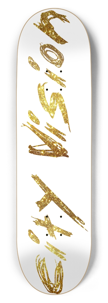 White and Gold Glitter Name 8.75