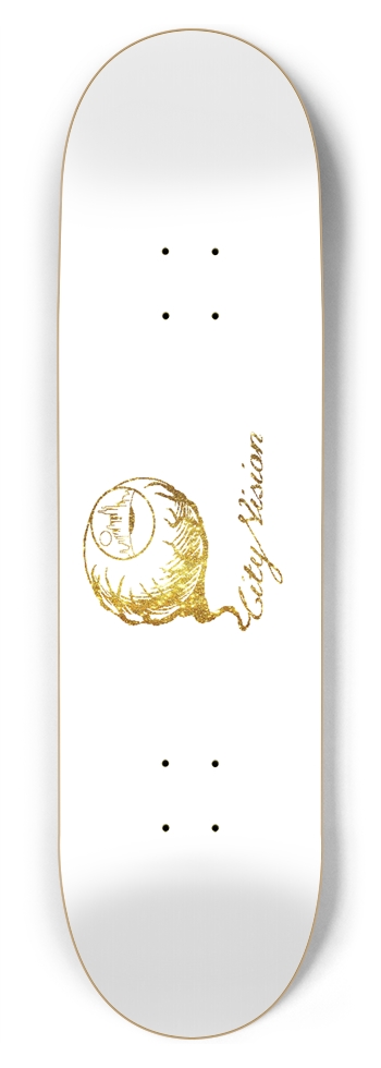 White and Gold Glitter Logo 8.75