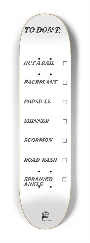 To Don't List White Mini 7.25
