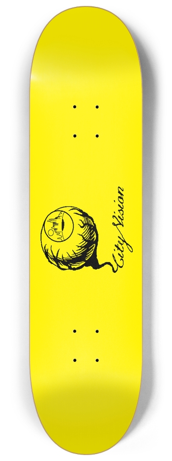 Yellow and Black Logo 8.25 8-1/4 Skateboard Deck