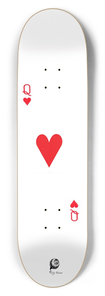 Queen of Hearts 8.50 8-1/2 Skateboard Deck