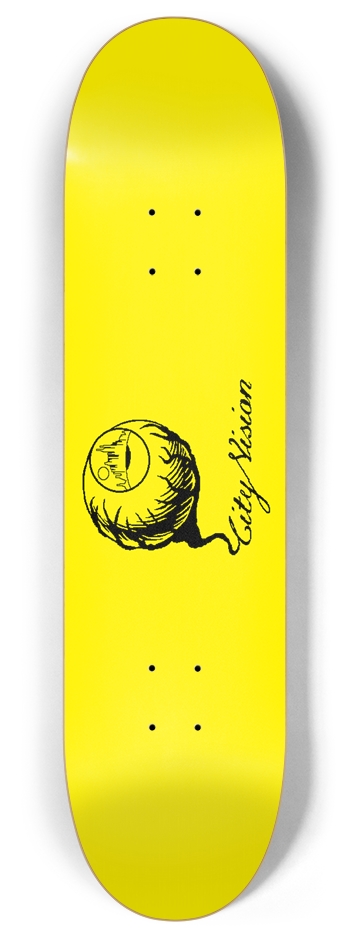 Yellow and Black Logo 8.00 8 Inch Skateboard Deck