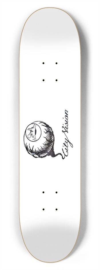 White and Stars Logo 7.75 7-3/4 Skateboard Deck