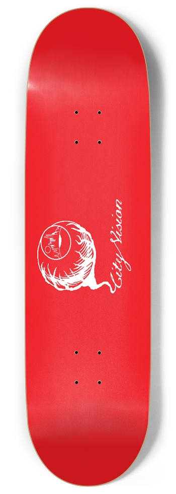 Red and White Logo 9.00 9 Inch Skateboard