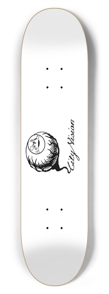 White and Black Logo 7.75 7-3/4 Skateboard Deck