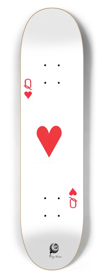 Queen of Hearts 7.62 7-5/8 Skateboard Deck