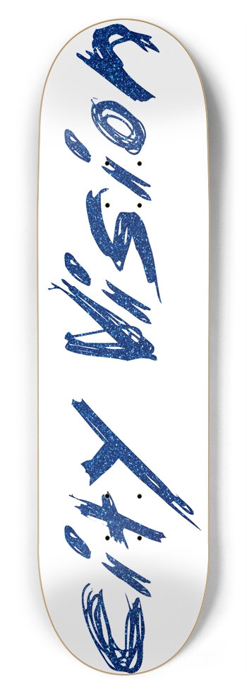 White and Blue Glitter Name 8.75