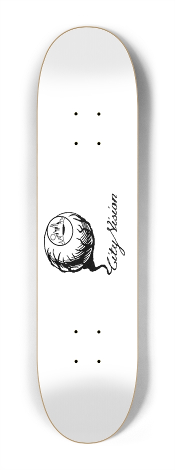 White and Black Logo Mini 7.25 7-1/4 Mini/Kid Skateboard