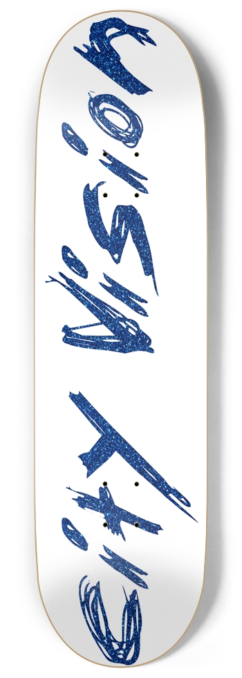 White and Blue Name 9.00 9 Inch Skateboard