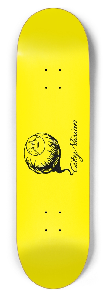 Yellow and Black Logo 8.75 8-3/4 Inch Skateboard