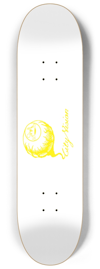 White and Yellow Logo 8.25 8-1/4 Skateboard Deck
