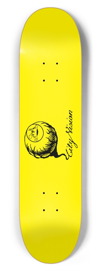 Yellow and Black Logo 7.75 7-3/4 Skateboard Deck
