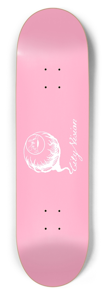 Pink and White Logo 8.75 8-3/4 Inch Skateboard