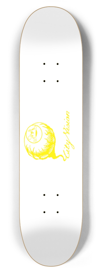 White and Yellow Logo 7.87 7-7/8 Skateboard Deck