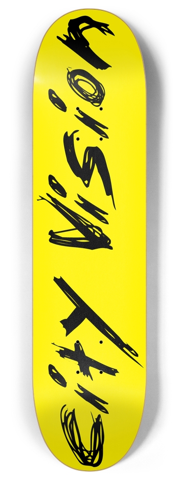 Yellow and Black Name 8.00 8 Inch Skateboard Deck